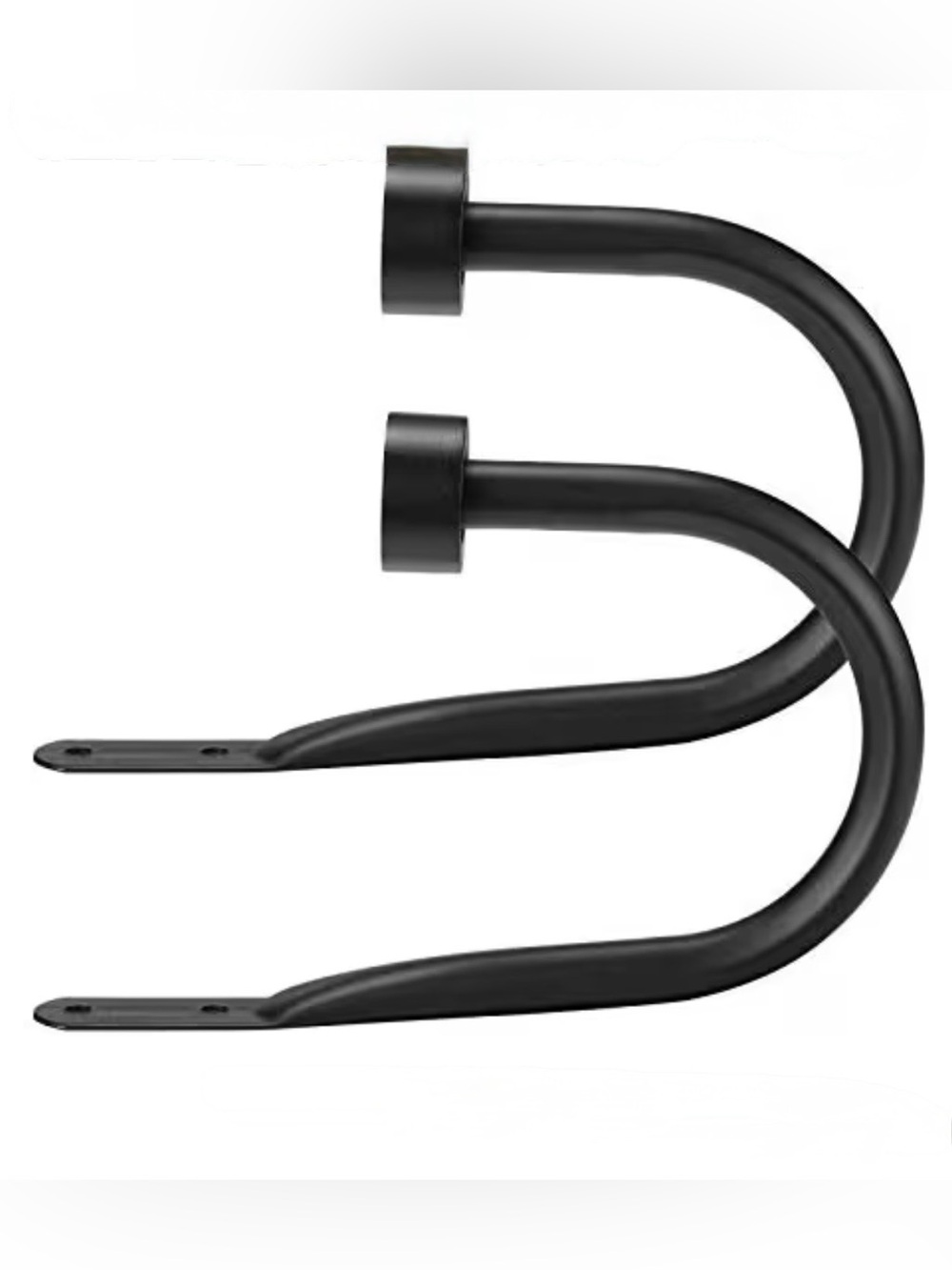 Mayrhyme Drapery Holdback, Zinc Alloy Cap Finials, Rust-Proof. Matte Black. NIB